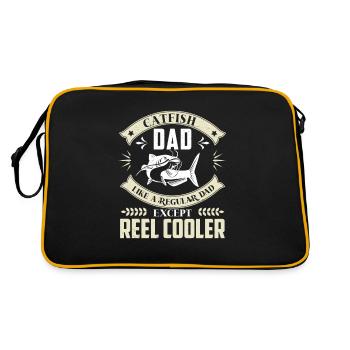 Humoristique de pêche au poisson-chat amusant - Sac Retro - noir/or - Dos