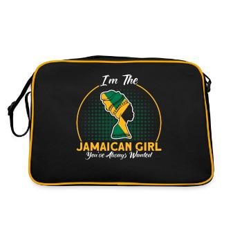 Jamaïque Drapeau Jamaïcain Cadeau - Sac Retro - noir/or - Dos