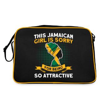 Jamaïque Drapeau Jamaïcain Cadeau - Sac Retro - noir/or - Dos