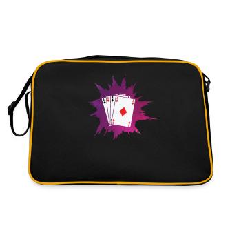 Poker ou Skat Card Game Texas Holdem - Sac Retro - noir/or - Dos
