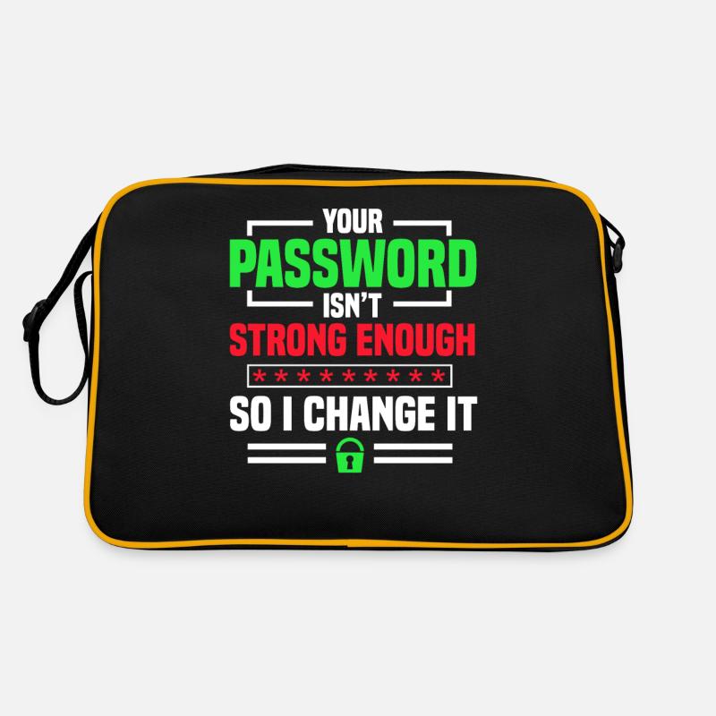 Cybersecurity Your Password Is Isn't Strong Hacker Retro Bag