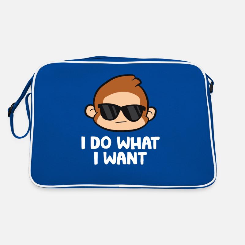 Monkey Lover I Do What I Want Funny Monkey Retro Bag