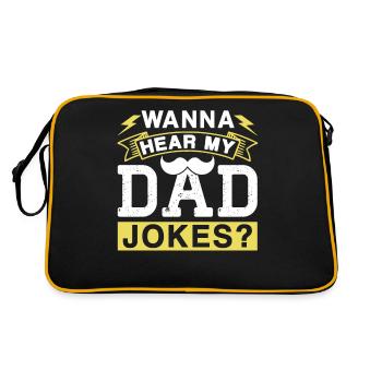 Papa Blague Papa Blague Père Blagues - Sac Retro - noir/or - Dos