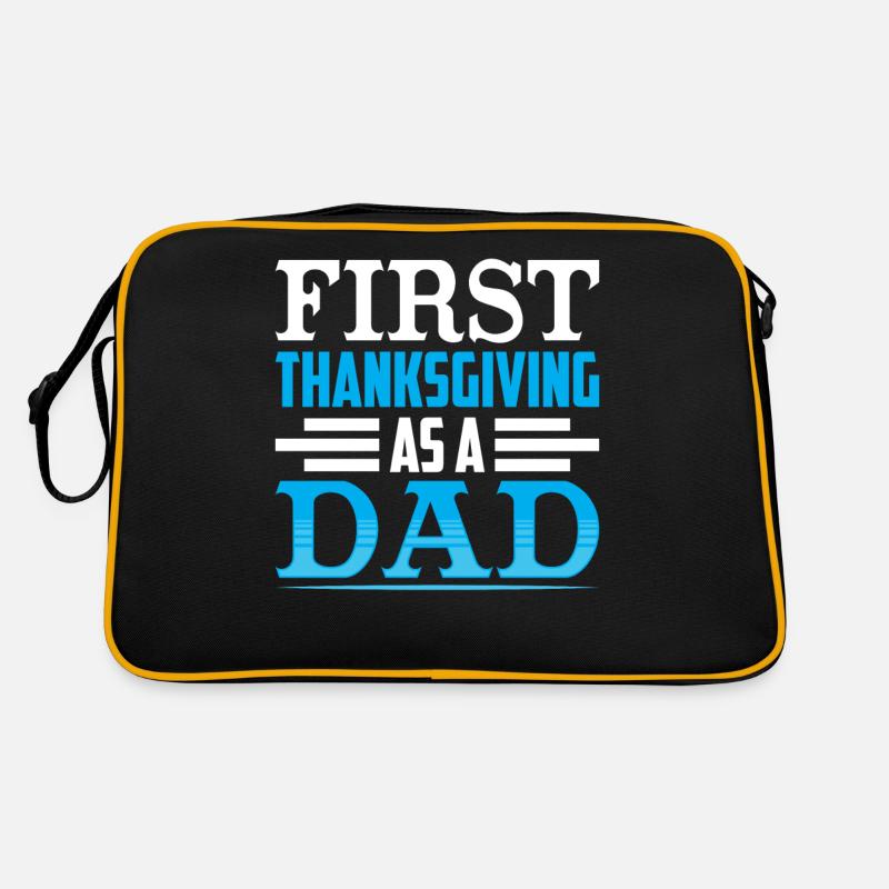 First Thanksgiving As Father Papa Daddy Sayings Retro Bag