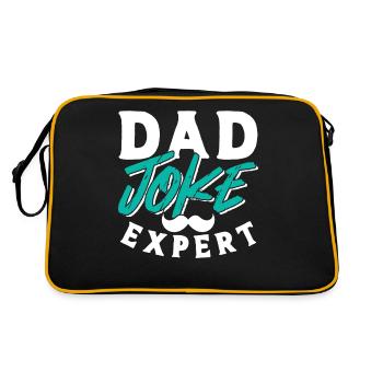 Dad Joke Papa Joke Jokes Father - Retro Bag - black/gold - Back