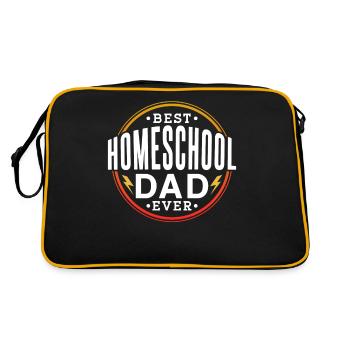 Best Homeschool Papa Ever Homeschooling - Retro Bag - black/gold - Back