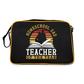Homeschool Papa Enseignant de l’année Père Papa - Sac Retro - noir/or - Dos