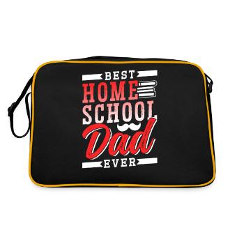 Best Homeschool Papa Ever Homeschooling - Retro Bag - black/gold - Back