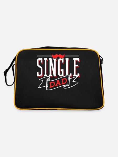 Père célibataire Papa Papa Parent célibataire - Sac Retro - noir/or - Dos