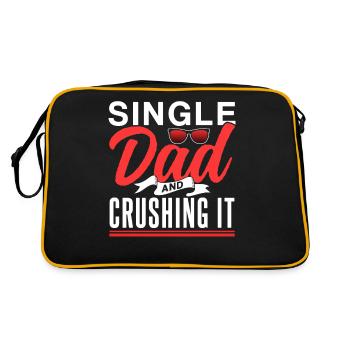 Père célibataire Papa Papa Parent célibataire - Sac Retro - noir/or - Dos