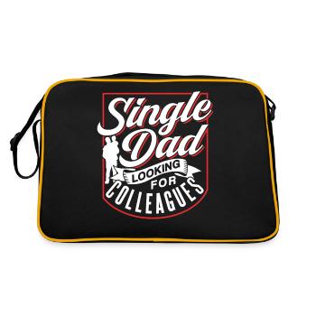 Père monoparental Parent seul Papa Papi - Sac Retro - noir/or - Dos