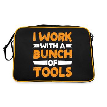 I work with a bunch of tools 7 - Retro Bag - black/gold - Back