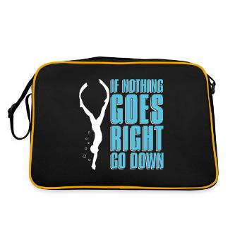 Tauchen Freitaucher Apnoe Freitauchen Geschenk - Retro Tasche - Schwarz/Gold - Hinten