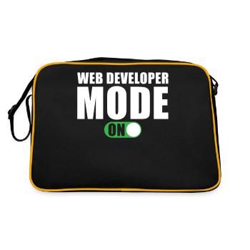 Web Developer Mode On - Retro Bag - black/gold - Back