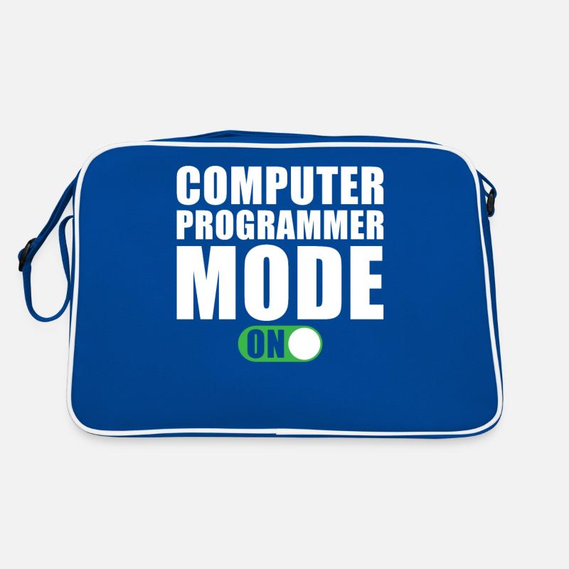Computer Programmer Mode On Retro Bag
