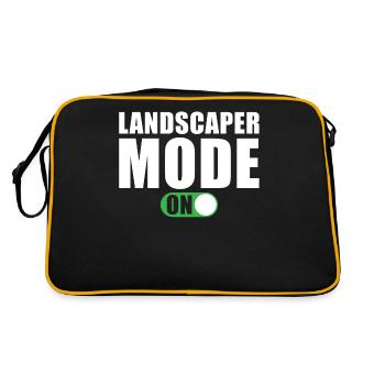 Landschaftsgärtner Modus Ein - Retro Tasche - Schwarz/Gold - Hinten