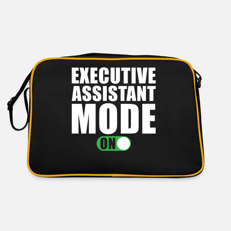Assistentin Der Geschäftsleitung Modus An - Retro Tasche - Schwarz/Gold