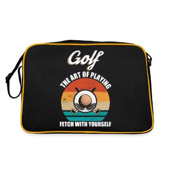 Golf Sportsman Golf Player Retro Club Sport - Retro Tasche - Schwarz/Gold - Hinten