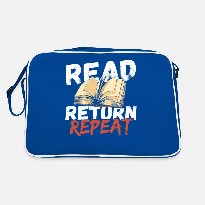 Read Return Repeat Librarian Library Book Lover Retro Tasche