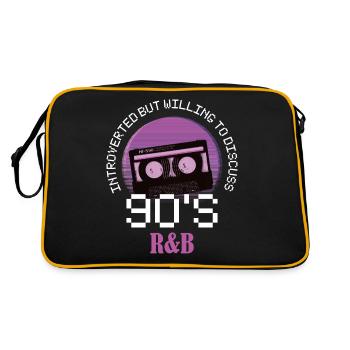 Introverted 90's R&B Introverted Gift - Retro Bag - black/gold - Back