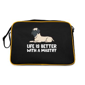 Life Is Better With A Mastiff Italian Mastiff - Retro Bag - black/gold - Back