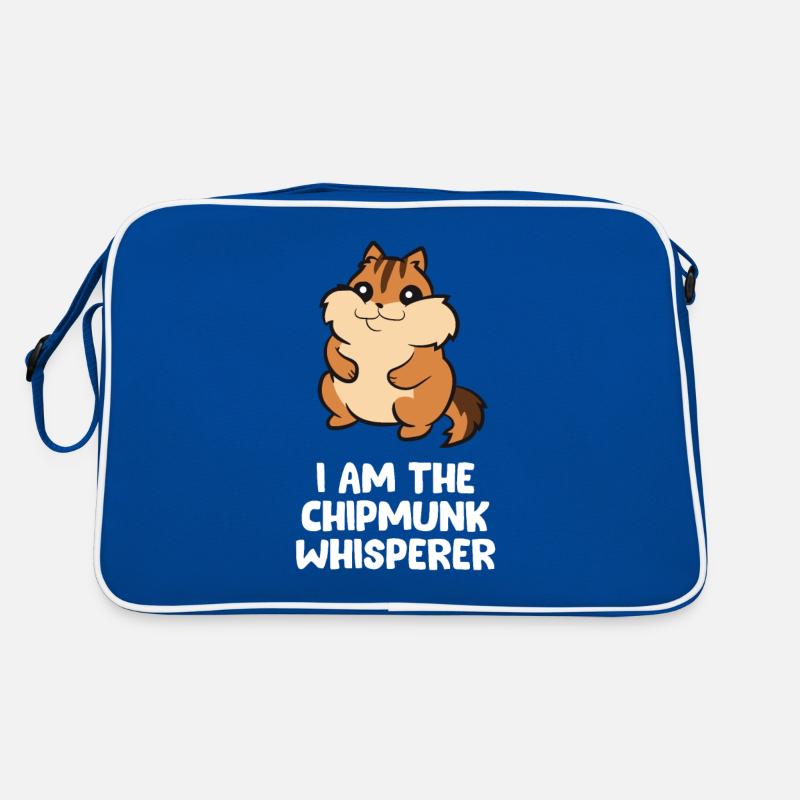 Lustiger Streifenhörnchenflüsterer Ich bin der Retro Tasche