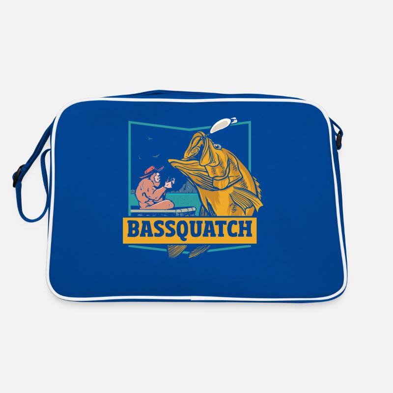 Perche Bigfoot Pêche Pêcheur Singe Homme Canne à pêche Sac Retro