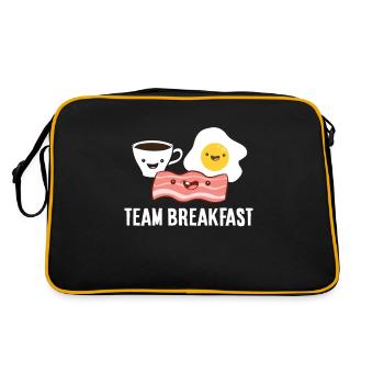 Team Breakfast Love Bacon Eggs And Coffee - Retro Bag - black/gold - Back