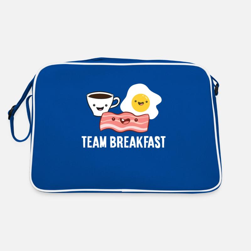 Team Breakfast Love Bacon Eggs And Coffee Retro Bag