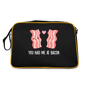 Petit déjeuner amusant pour les amateurs de bacon que vous avez eu - Sac Retro - noir/or - Dos