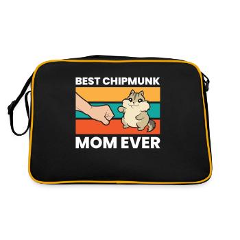 Best Chipmunk Mom Ever - Retro Bag - black/gold - Back
