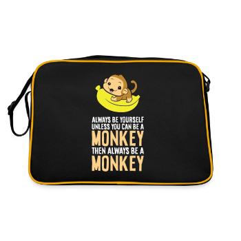 Always Be Yourself Unless You Can Be A Monkey - Retro Bag - black/gold - Back