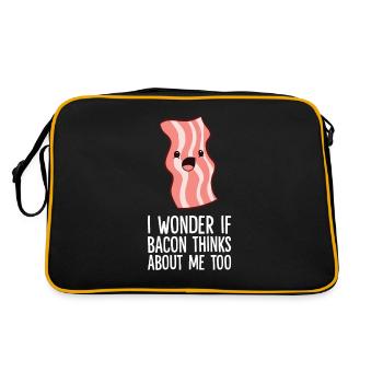 Je me demande si Bacon pense aussi à moi - Sac Retro - noir/or - Dos