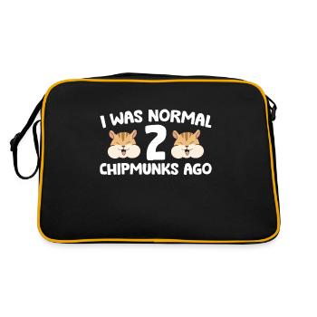 Chipmunk Pet Owner I Was Normal 2 Chipmunks Ago - Retro Bag - black/gold - Back
