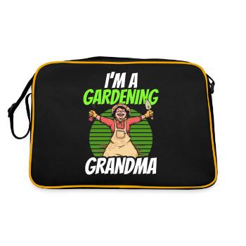 Je suis une grand-mère jardinière jardinière - Sac Retro - noir/or - Dos