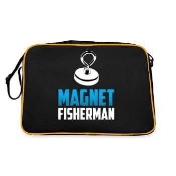 Magnetfischer Magnetfischen Magnet - Retro Tasche - Schwarz/Gold - Hinten