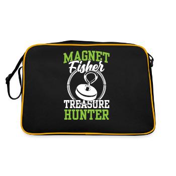 Magnetfischer Schatzsucher Magnet Magnetfischen - Retro Tasche - Schwarz/Gold - Hinten