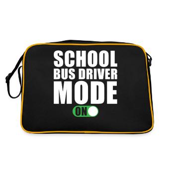 Schulbusfahrer Modus Ein - Retro Tasche - Schwarz/Gold - Hinten