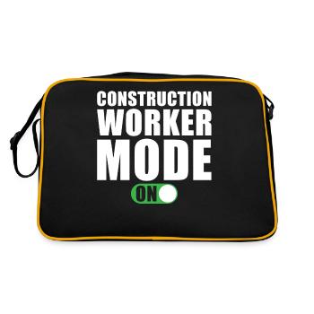 Construction Worker Mode On - Retro Bag - black/gold - Back