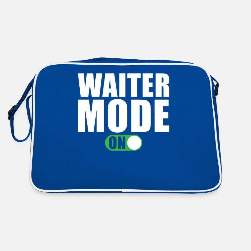 Kellner Modus Ein Bedienung Restaurant Retro Tasche