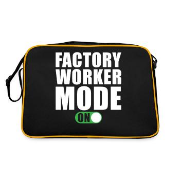 Factory Worker Mode On - Retro Bag - black/gold - Back