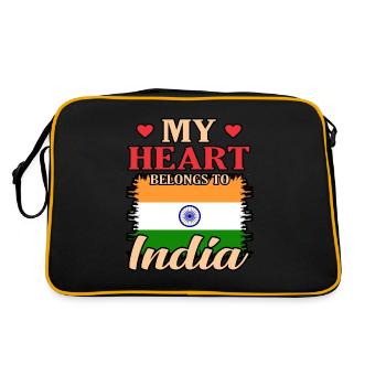 Inde - Sac Retro - noir/or - Dos