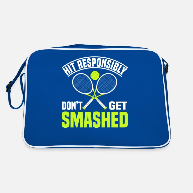 Frappez de manière responsable ne vous faites pas écraser le tennis Sac Retro