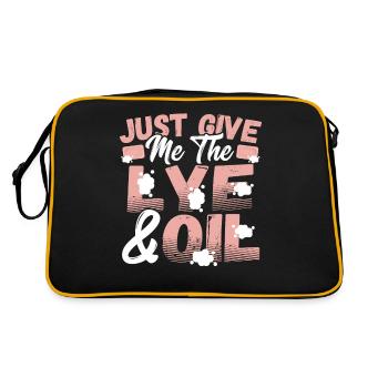 Just Give Me The Lye & Oil Soap Making Soap - Retro Bag - black/gold - Back