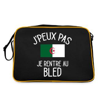 J'Peux Pas Algérie Humour Idée Cadeau Algérien - Sac Retro - noir/or - Dos
