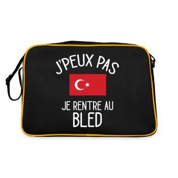 J'Peux Pas Turquie Humour Idée Cadeau Turc - Sac Retro - noir/or - Dos