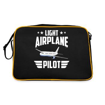 Pilot Eines Leichtflugzeugs Kleinflugzeug Jet - Retro Tasche - Schwarz/Gold - Hinten