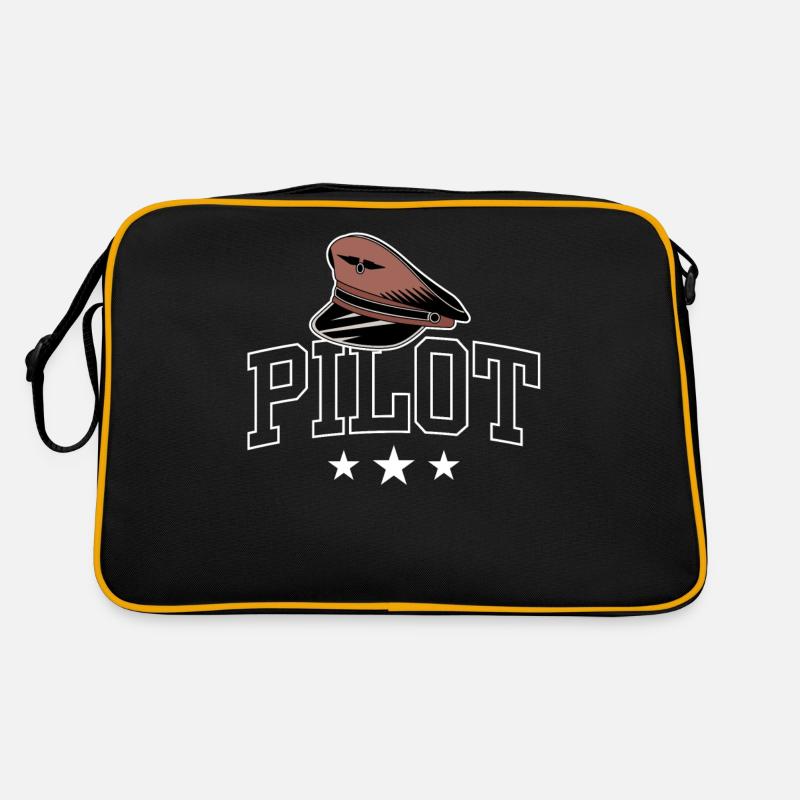 Pilot Privatflugzeug Leichtflugzeug Kleinflugzeug Retro Tasche