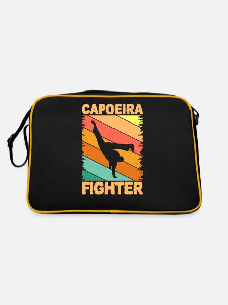 Capoeira Fighter Martial Arts Hobby Brazilian - Retro Bag - black/gold - Back