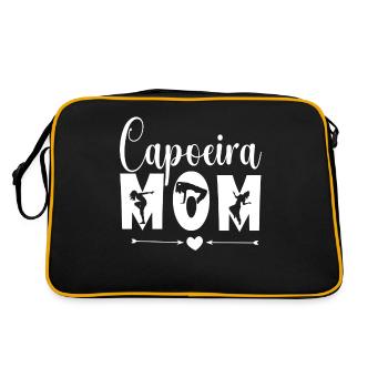 Capoeira Mutter Kampfsport Brasilianisch Hobby - Retro Tasche - Schwarz/Gold - Hinten
